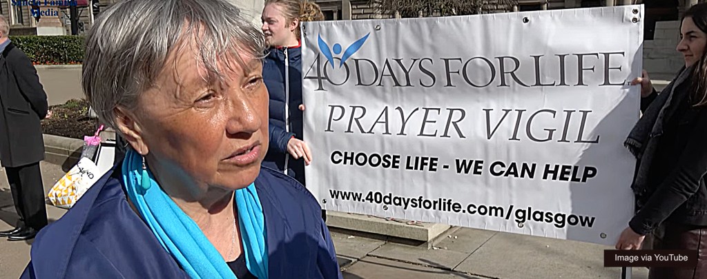 Angry Glasgow medic confronts supporters of a Texas-based anti-abortion group outside a&nbsp;hospital